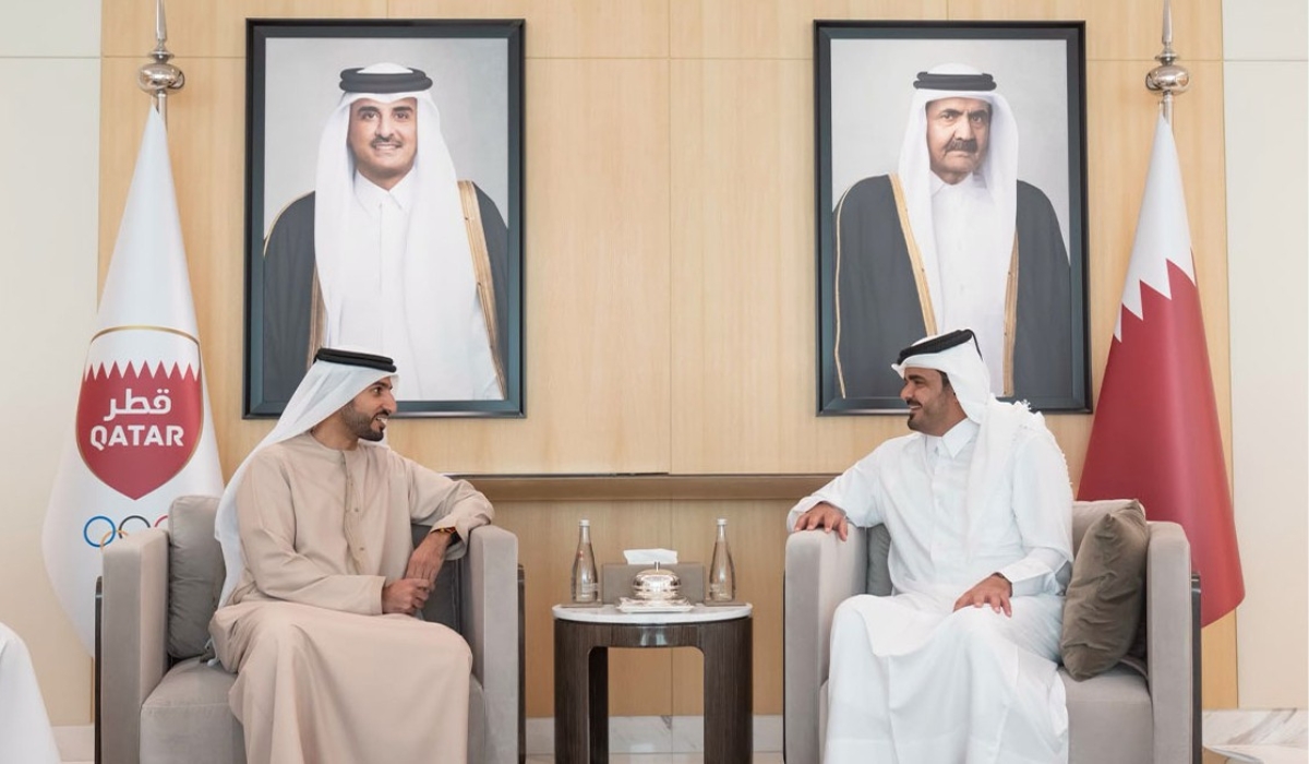 QOC President Meets UAE Olympic Committee Vice President, British Ambassador